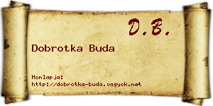 Dobrotka Buda névjegykártya